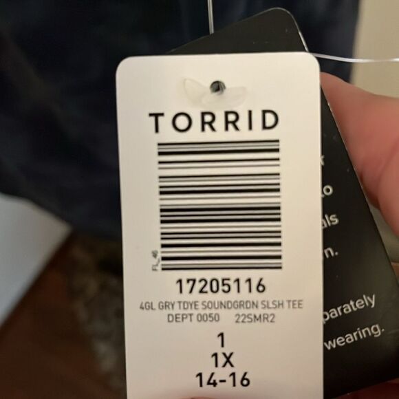 Torrid SoundGarden Gray Distressed Tie Dye Cutout Graphic Shirt Boho Alternative - Picture 11 of 15